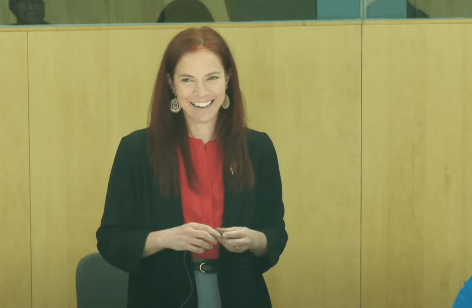 Caroline Wawzonek in the legislature on May 28, 2025.